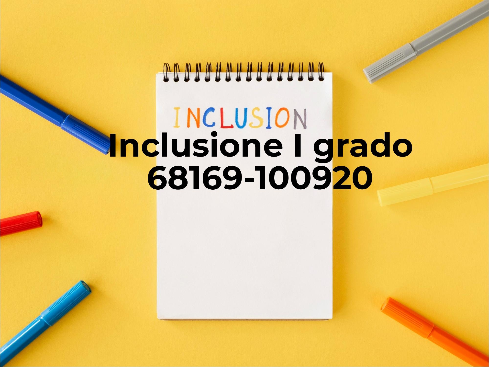 68169-100920 Inclusione I GRADO "Formazione in servizio del personale docente ai fini dell’inclusione degli alunni con disabilità” 